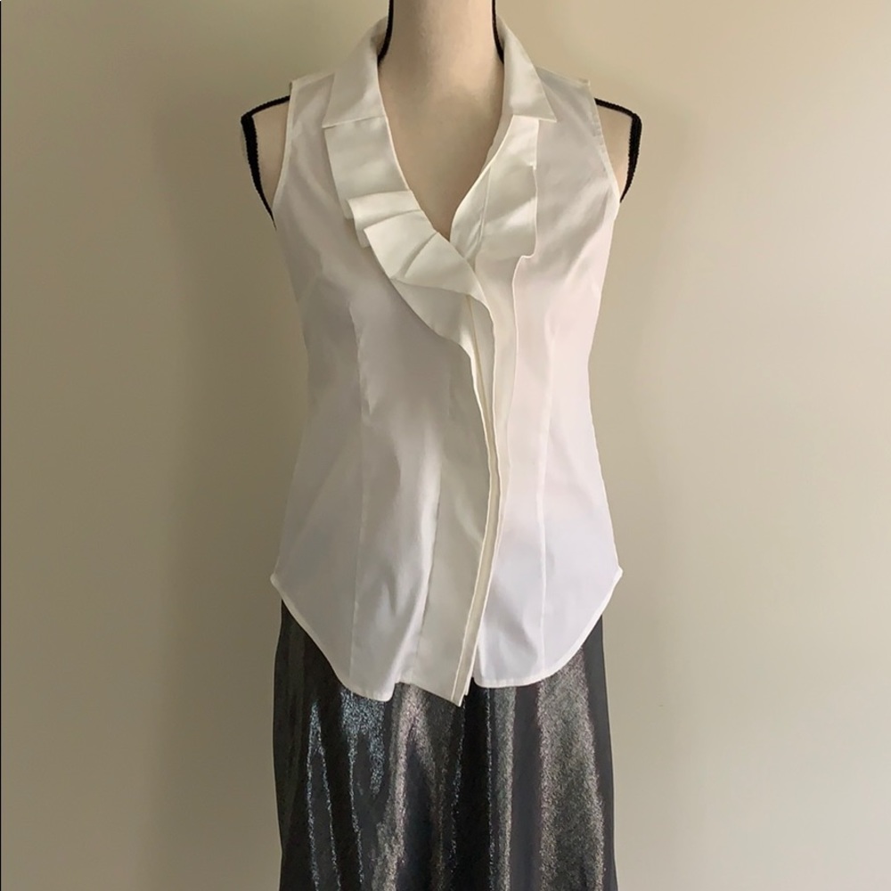 💥ANN TAYLOR VINTAGE PETITE WHITE BLOUSE